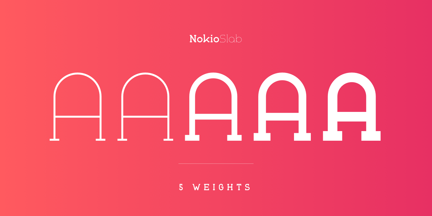 Пример шрифта Nokio Slab Extra Light